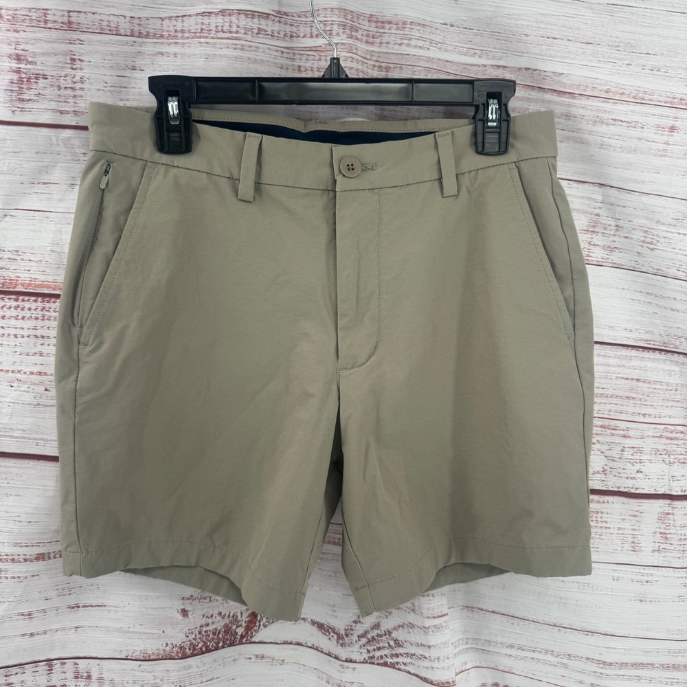Vineyard Vines Shorts Mens Size 30 On-The-Go Khaki Tan Stretch Performance Golf